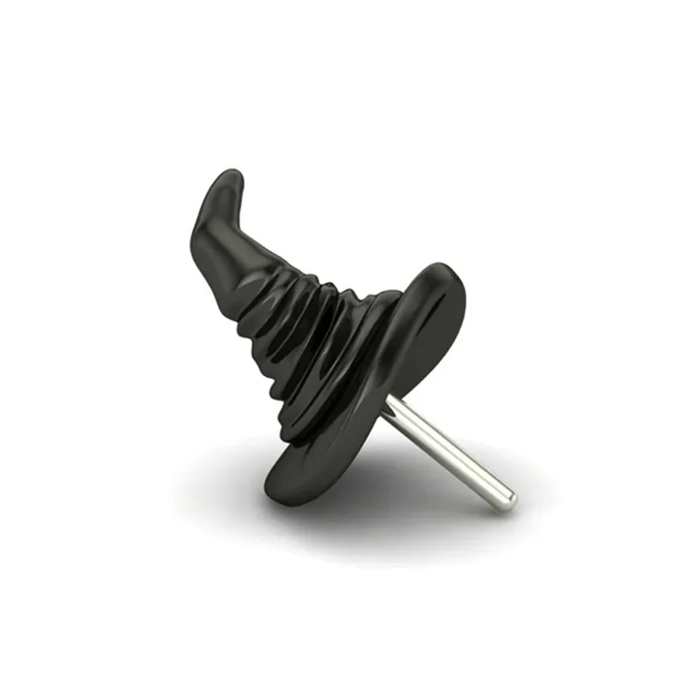 threadless: 3D Witch Hat End in Black Rhodium - Gold