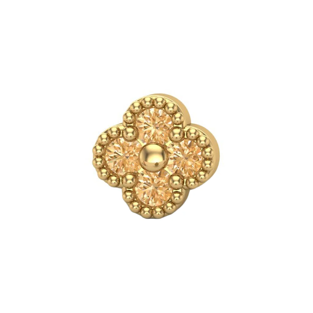 threadless: Clover End in Gold with CZ's - Image 10