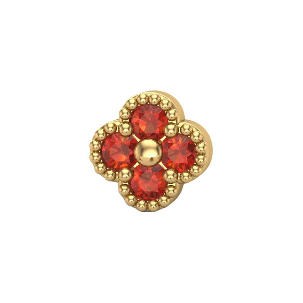 threadless: Clover End in Gold with CZ's - Image 5