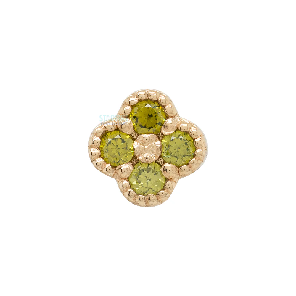 threadless: Clover End in Gold with CZ's - Image 6