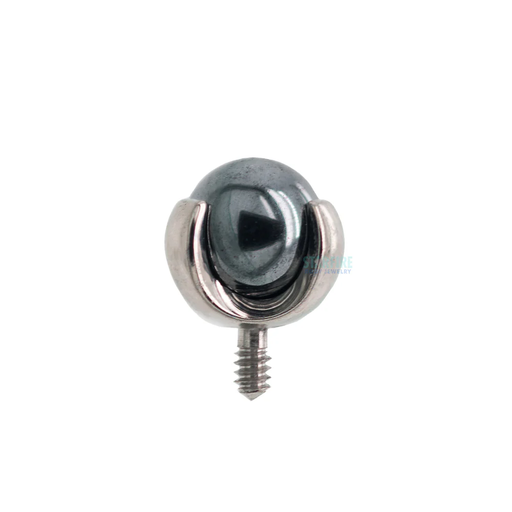 Natural Stone Ball in Prong's Threaded End - Image 8