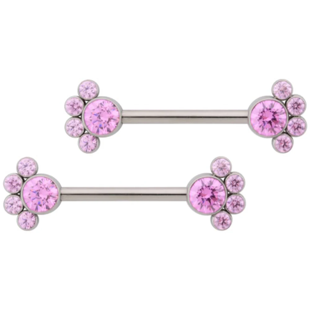 NB8T 'Bijoux' Faceted Gems Side-Set Nipple Barbells - Image 4