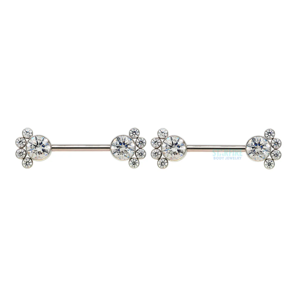 NB8T 'Bijoux' Faceted Gems Side-Set Nipple Barbells - Image 5
