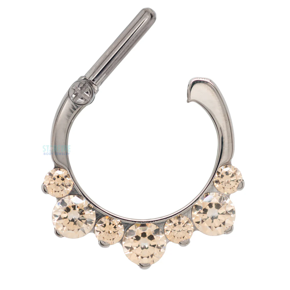 "Odyssey" Helios Clicker #17 with Faceted Gems - 16 ga. 1/4" post - Image 3