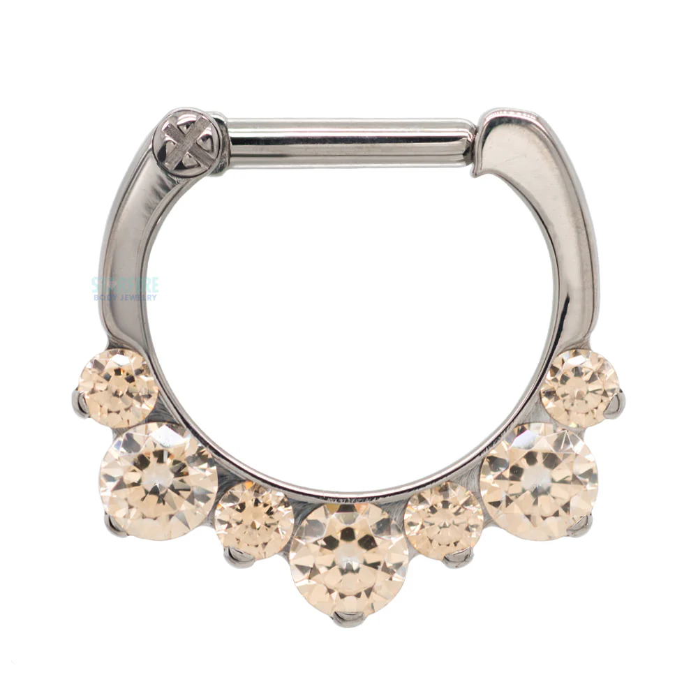 "Odyssey" Helios Clicker #17 with Faceted Gems - 16 ga. 1/4" post - Image 7