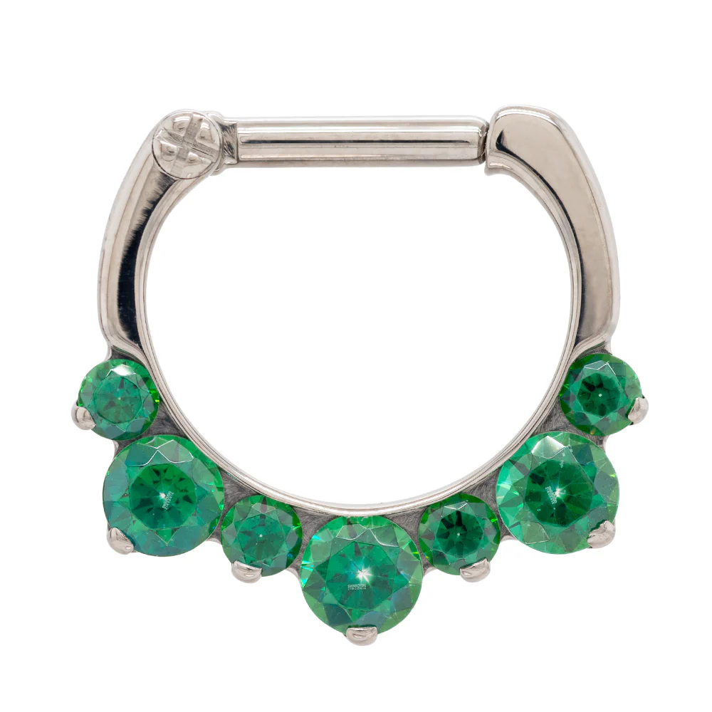 "Odyssey" Helios Clicker #17 with Faceted Gems - 16 ga. 1/4" post - Image 9