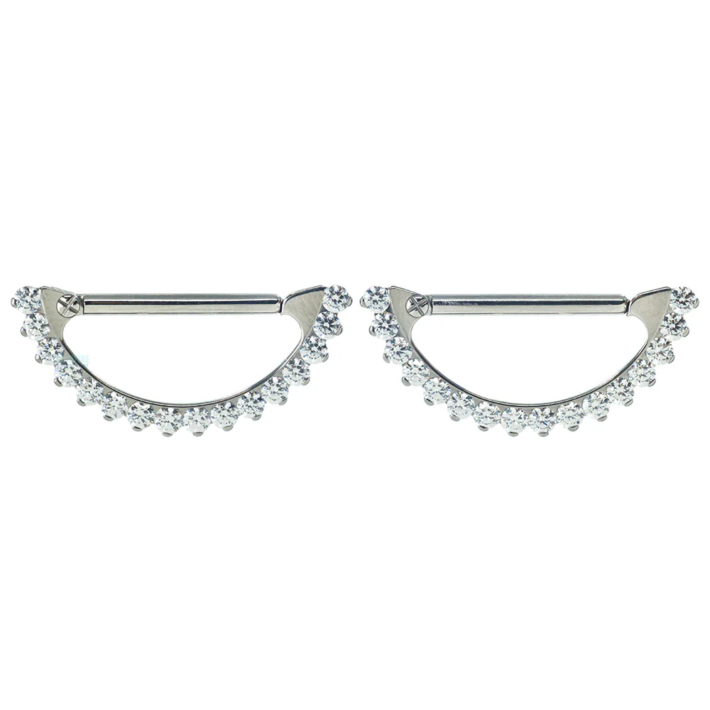 "Odyssey" Nipple Clickers #18 Prong-Set Faceted Gems - pair - Image 5