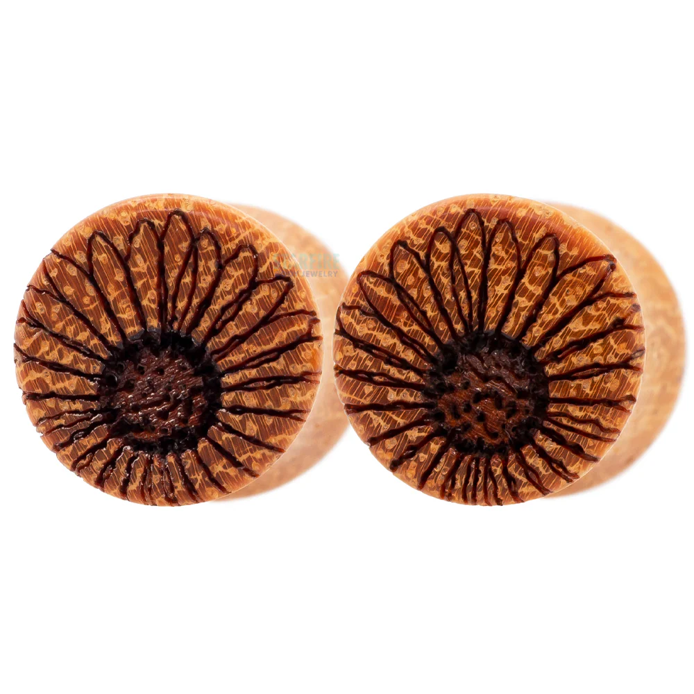 Black-Eyed Susan Wood Plugs - Image 3