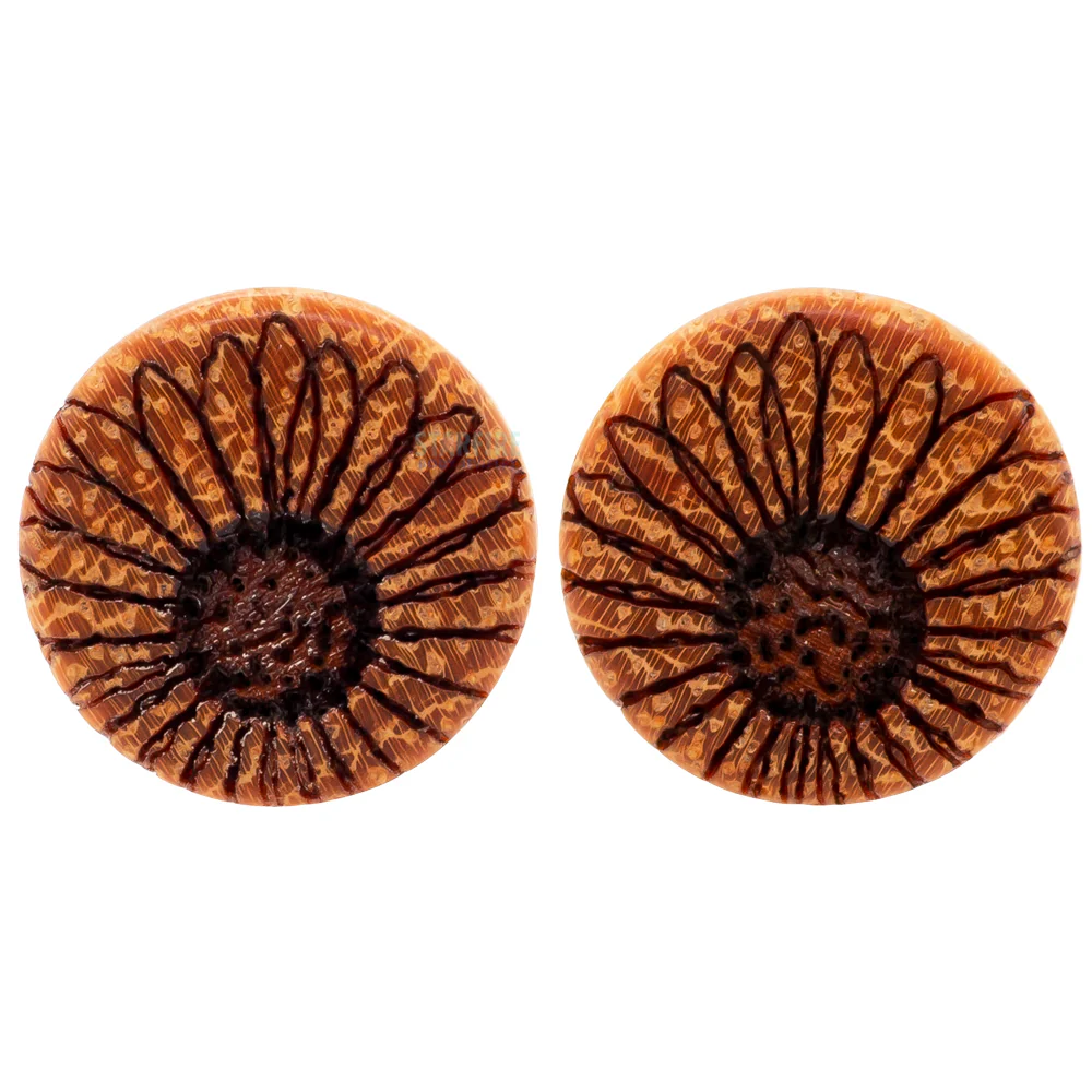 Black-Eyed Susan Wood Plugs - Image 4