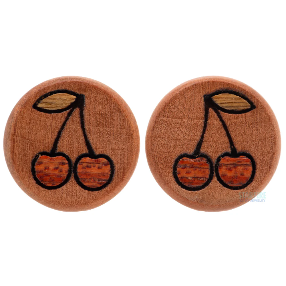 Cherry Wood Inlay Plugs - Image 3