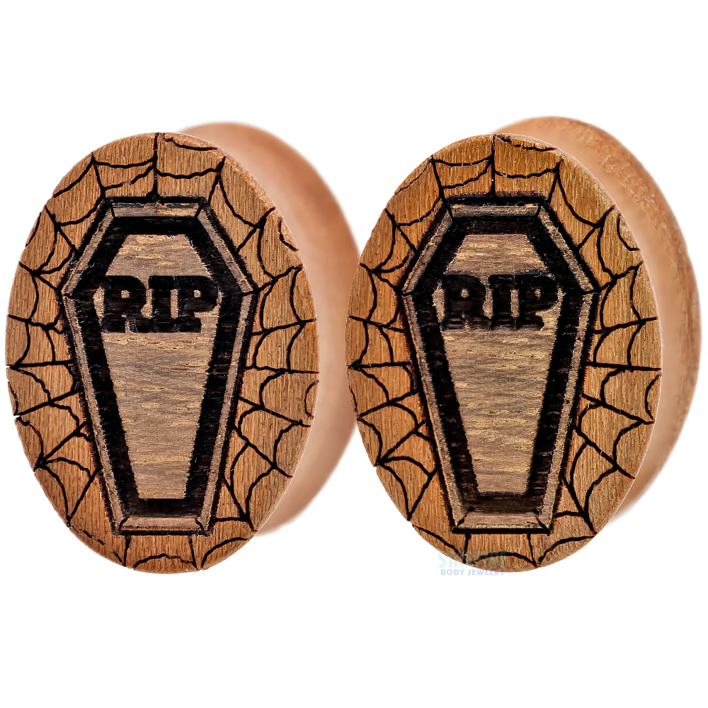 Coffin Wood Oval Plugs