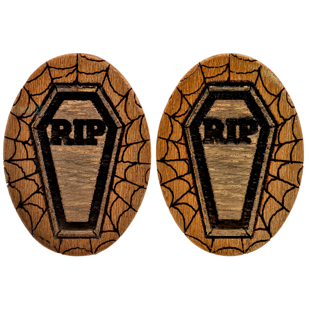 Coffin Wood Oval Plugs - Image 4