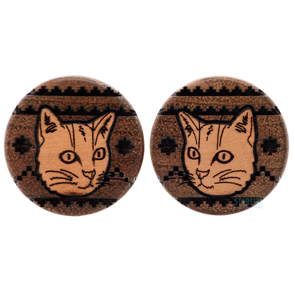 "Kittycat Sweater" Wood Inlay Plugs - Image 2