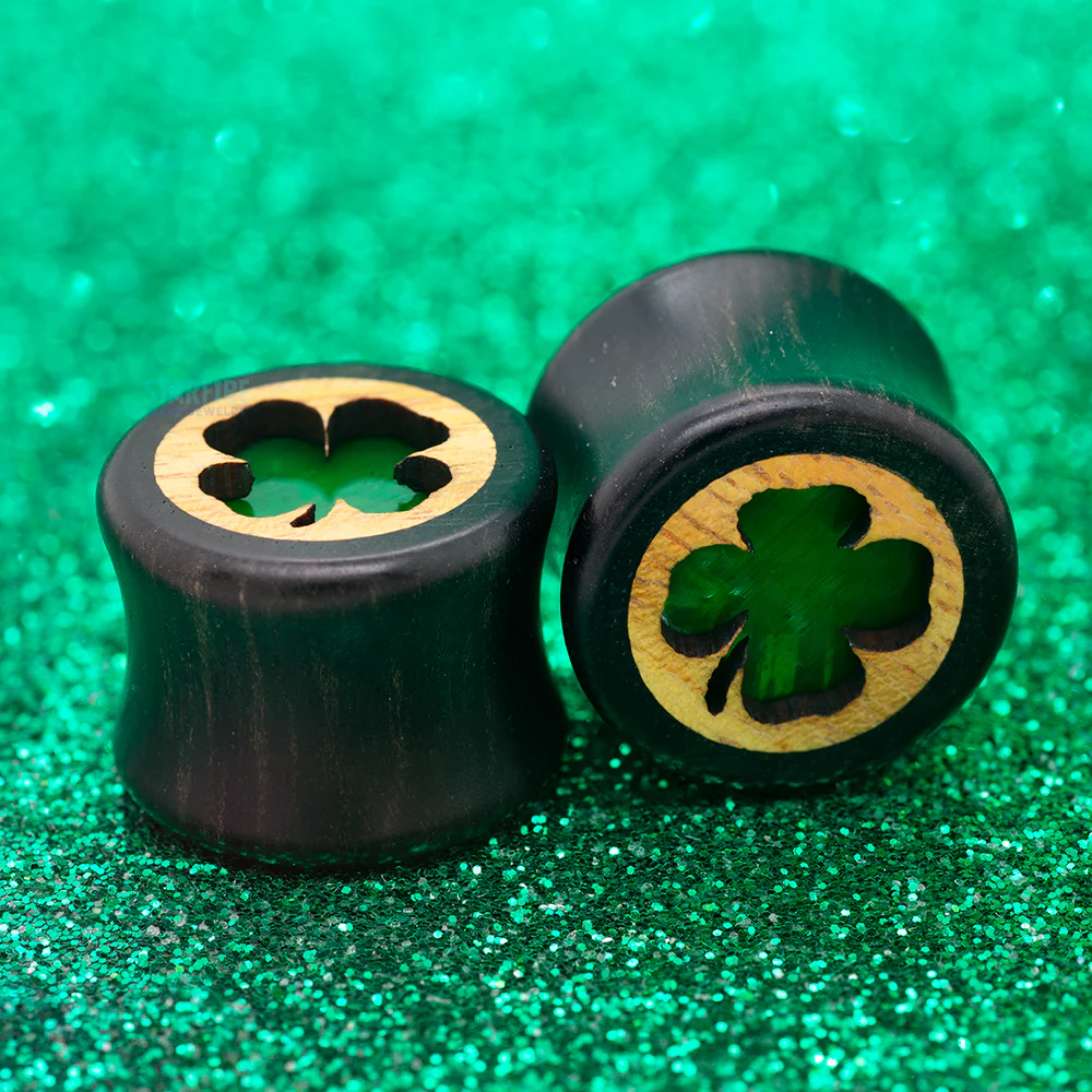 "Luck" Wood Inlay Plugs - Image 2