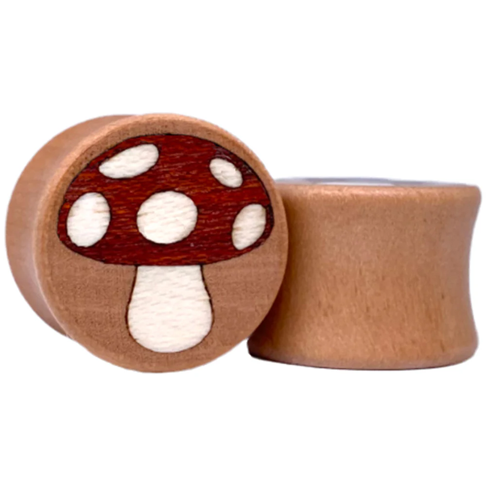 Mushroom Wood Inlay Plugs - Image 2