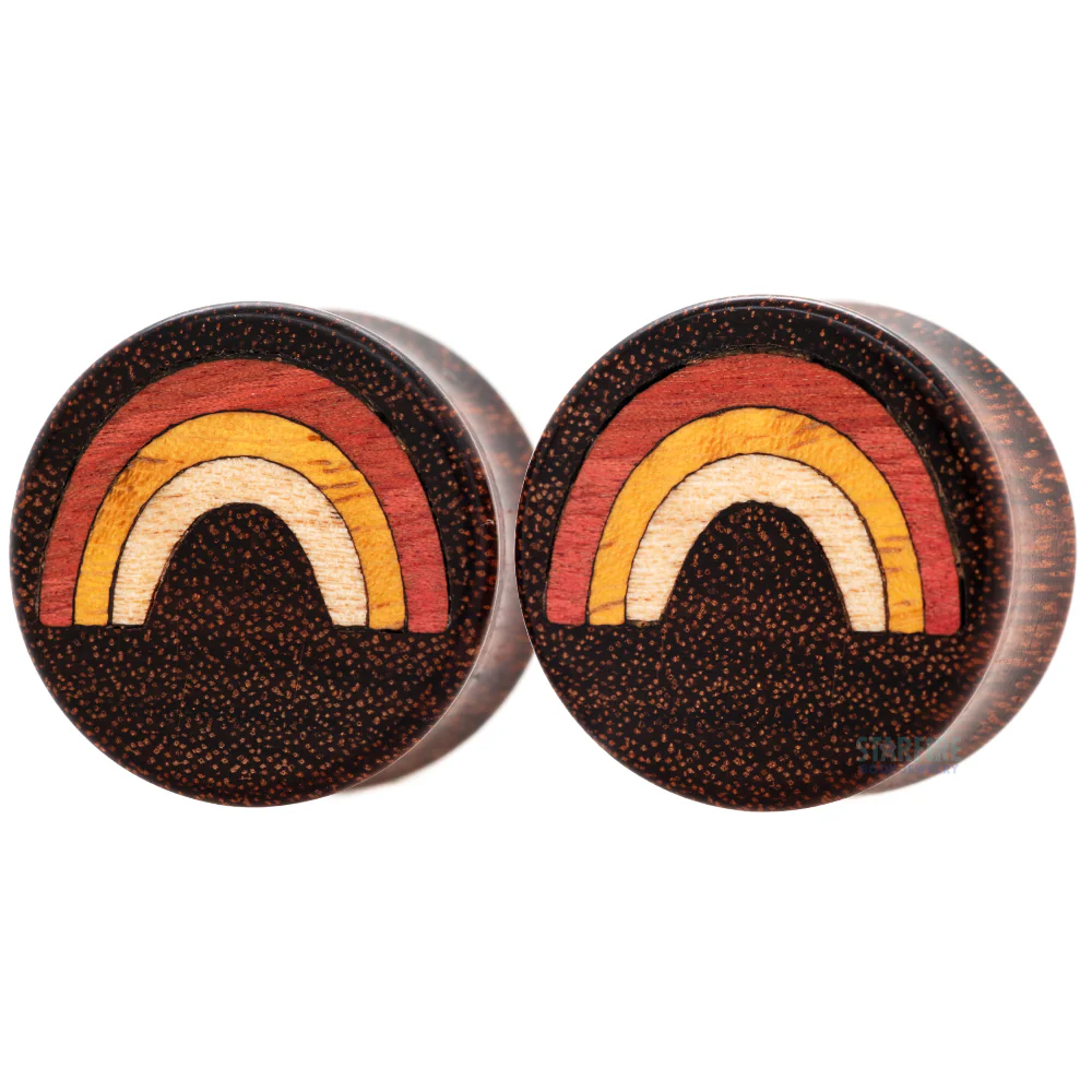 Rainbow Wood Inlay Plugs - Image 3