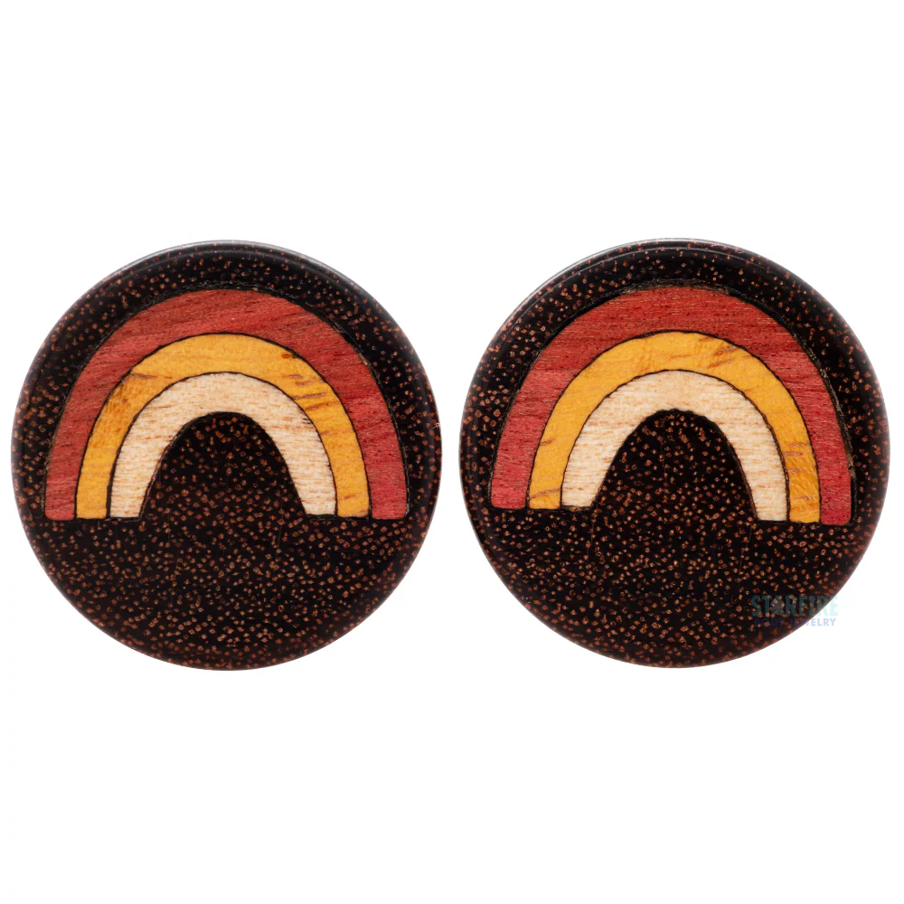 Rainbow Wood Inlay Plugs - Image 4