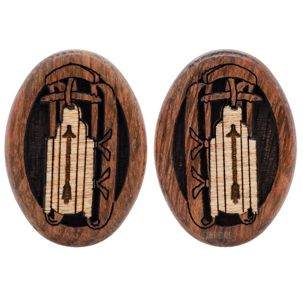 Sled Wood Oval Inlay Plugs