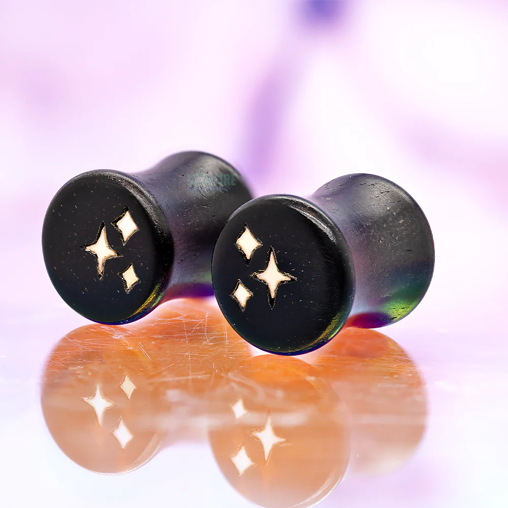 Stardust Wood Inlay Plugs - Image 2