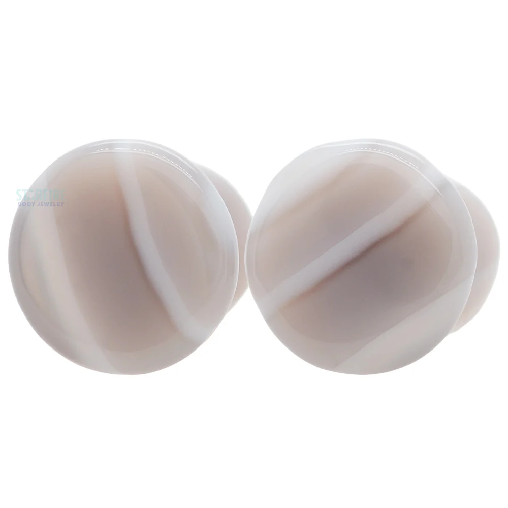 Mayan Style Stone Plugs - Montana Agate - Image 3