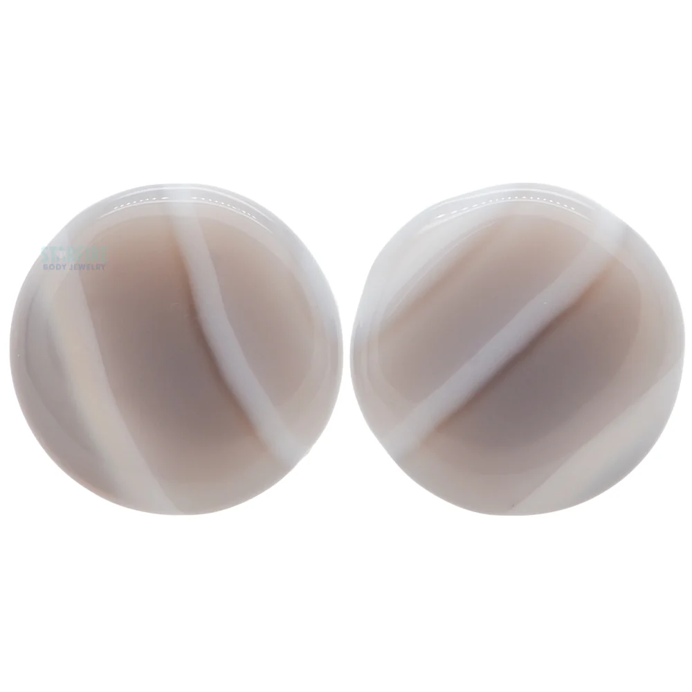 Mayan Style Stone Plugs - Montana Agate - Image 4