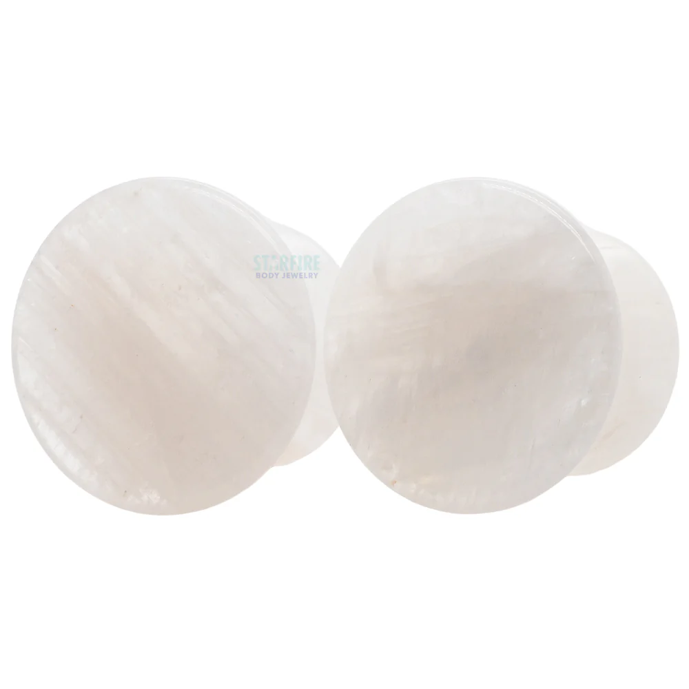 Mayan Style Stone Plugs - Moonstone - Image 2