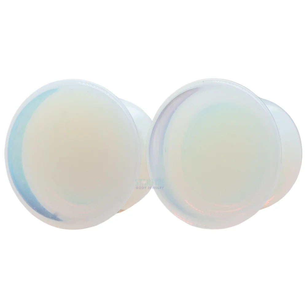 Mayan Style Stone Plugs - Opalite - Image 2