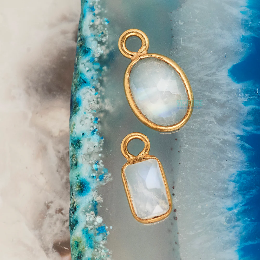 Moonstone Charm in Gold - Image 2