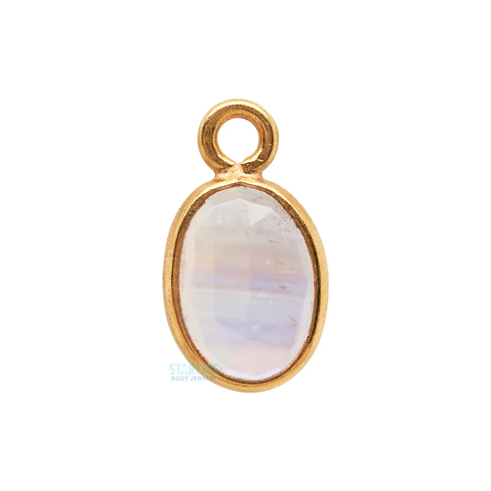 Moonstone Charm in Gold - Image 3
