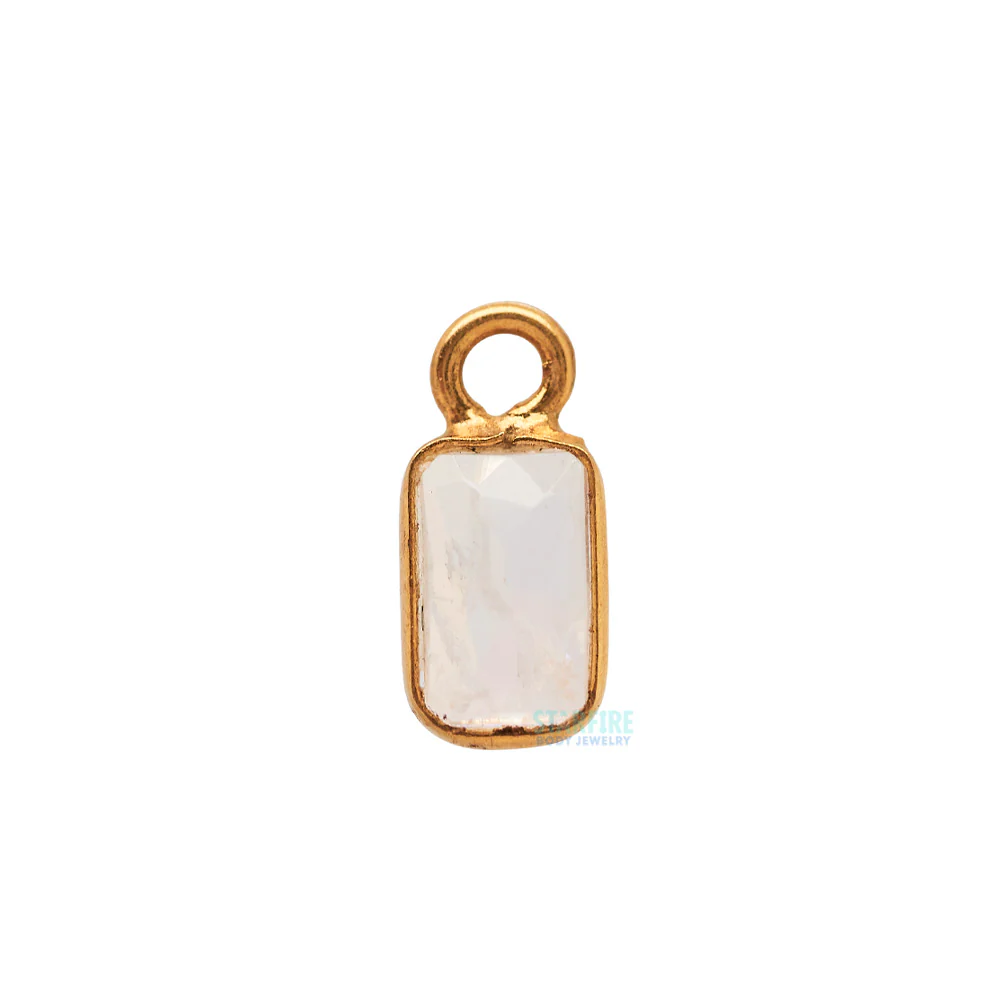 Moonstone Charm in Gold - Image 4