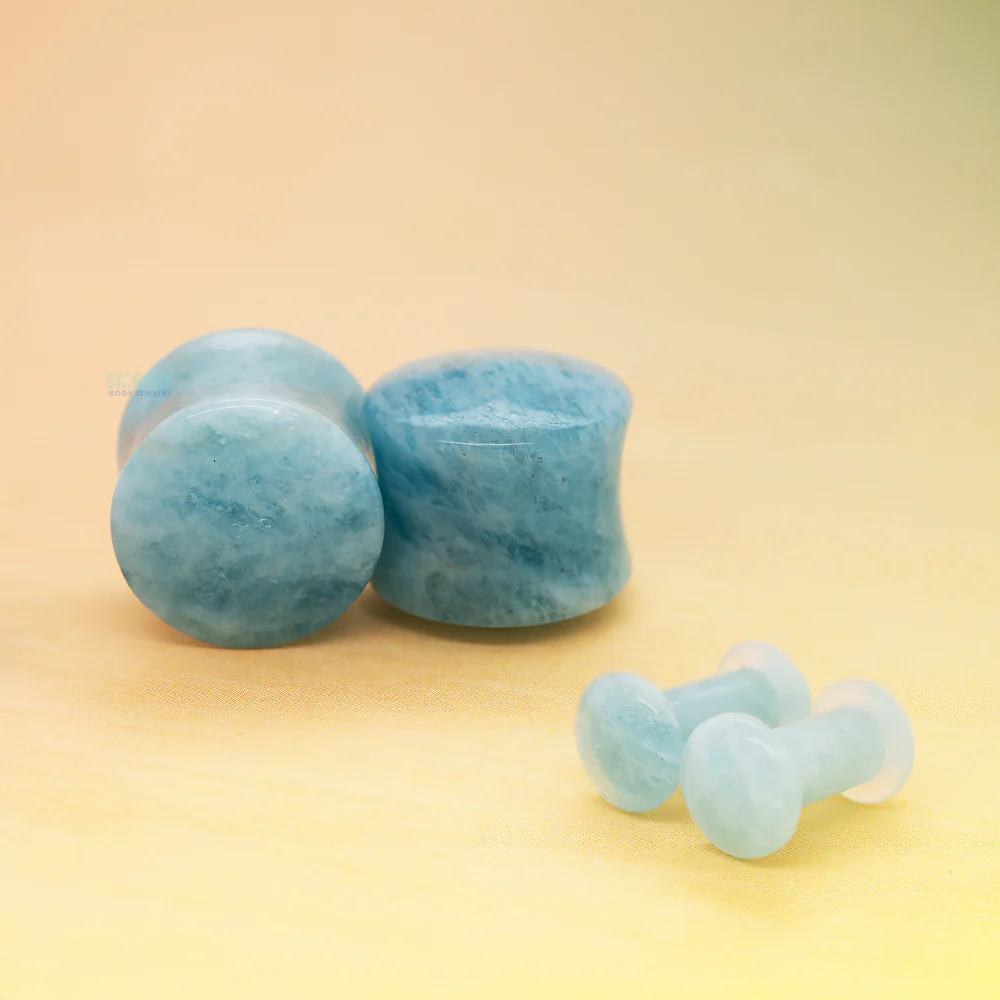 Stone Plugs - Aquamarine - Image 2
