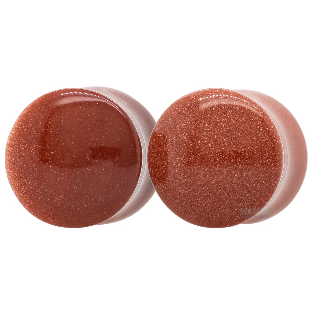 Stone Plugs - Cinnamon Goldstone - Image 2