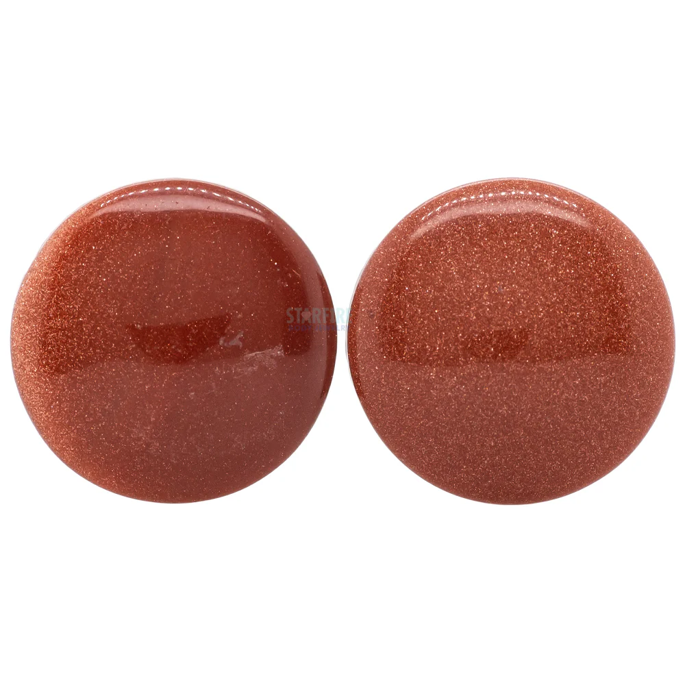 Stone Plugs - Cinnamon Goldstone - Image 3