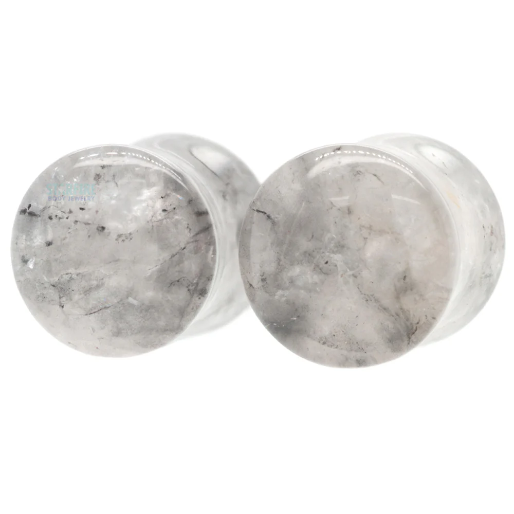 Stone Plugs - Cloudy Smoky Quartz - Image 2