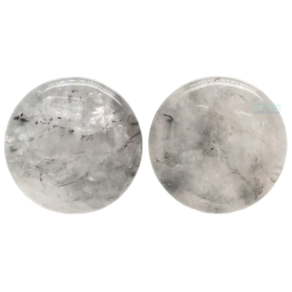 Stone Plugs - Cloudy Smoky Quartz - Image 3