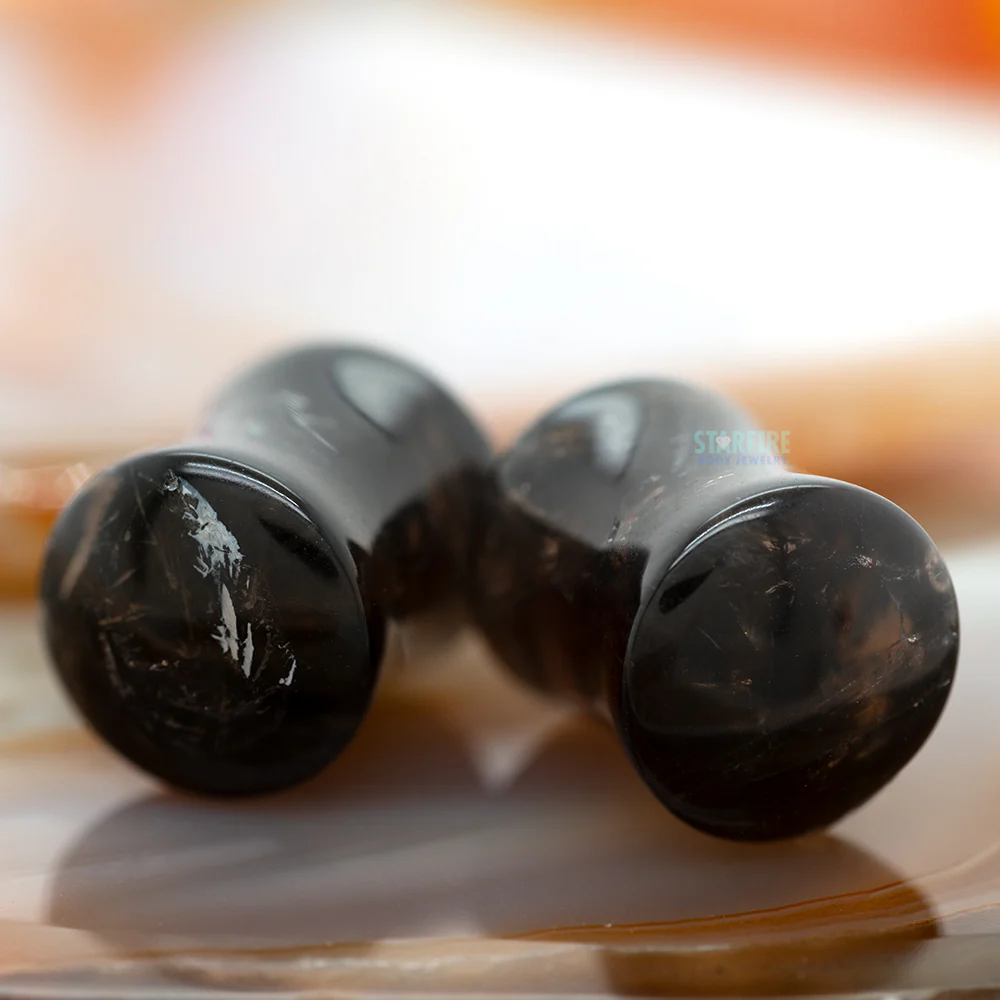 Stone Plugs - Dark Smoky Quartz - Image 2