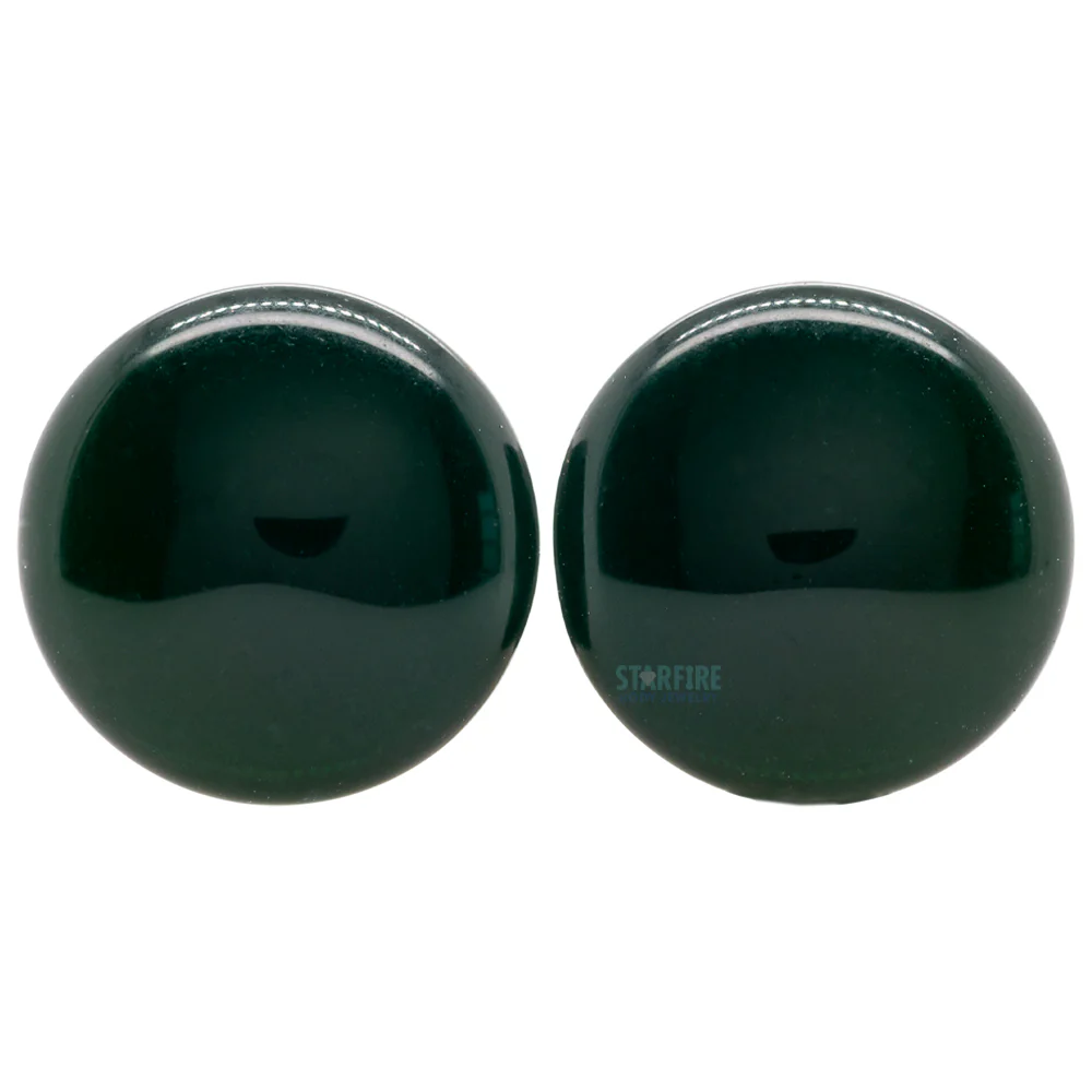 Stone Plugs - Emerald Dark Green Quartz - Image 3