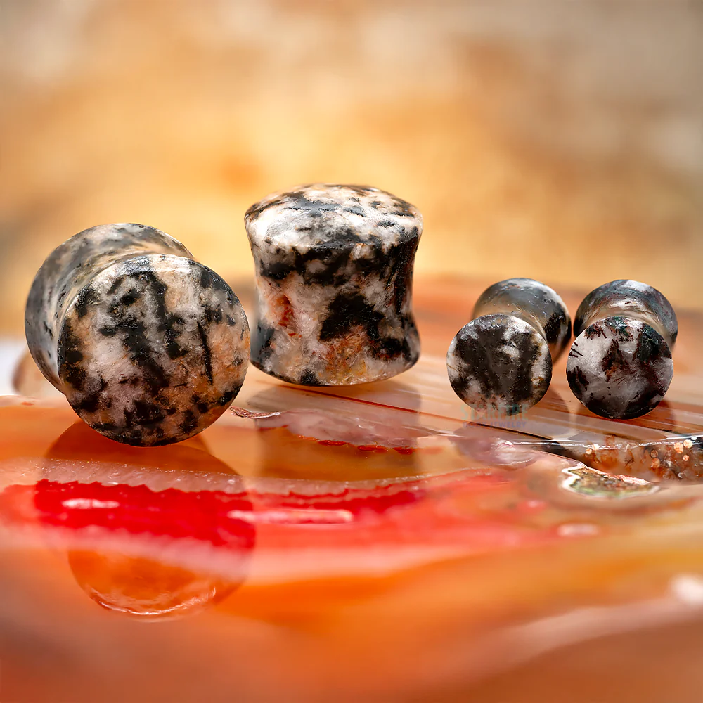 Stone Plugs - Fern Jasper - Image 2