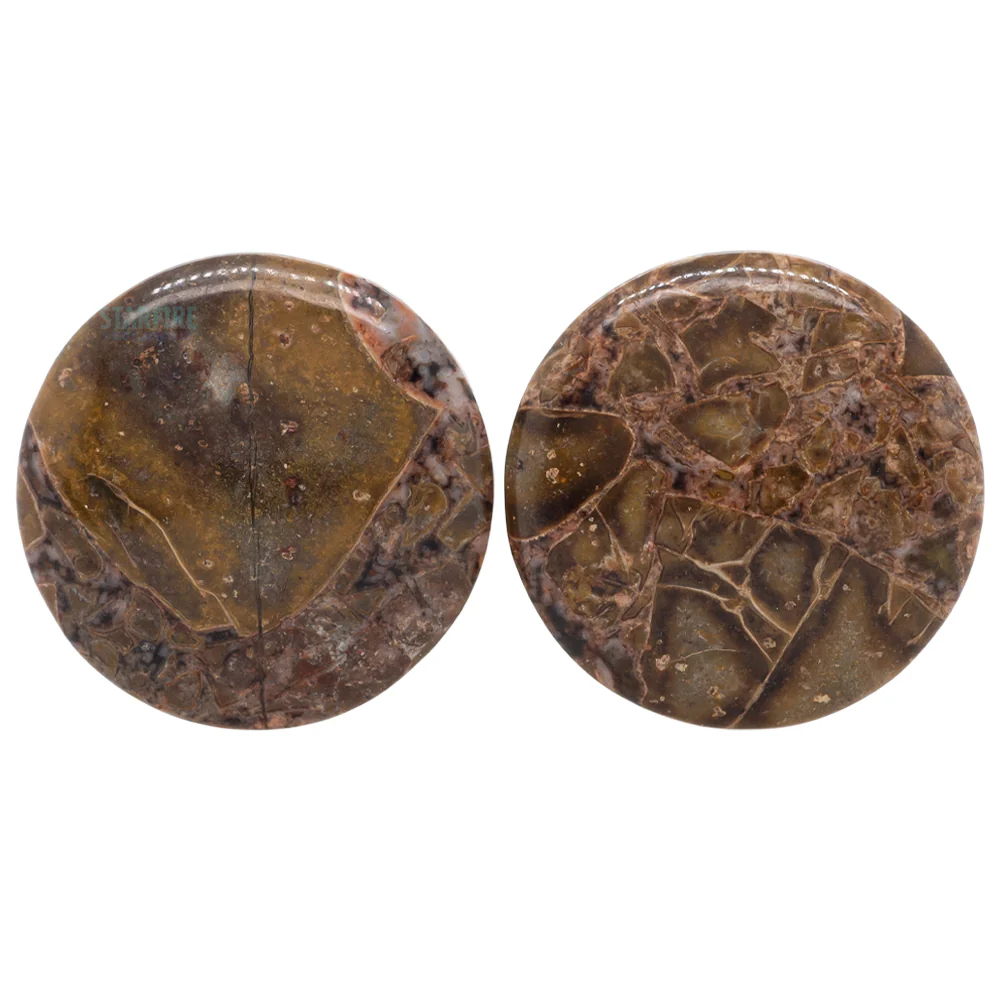 Stone Plugs - Green Brecciated Jasper - Image 3