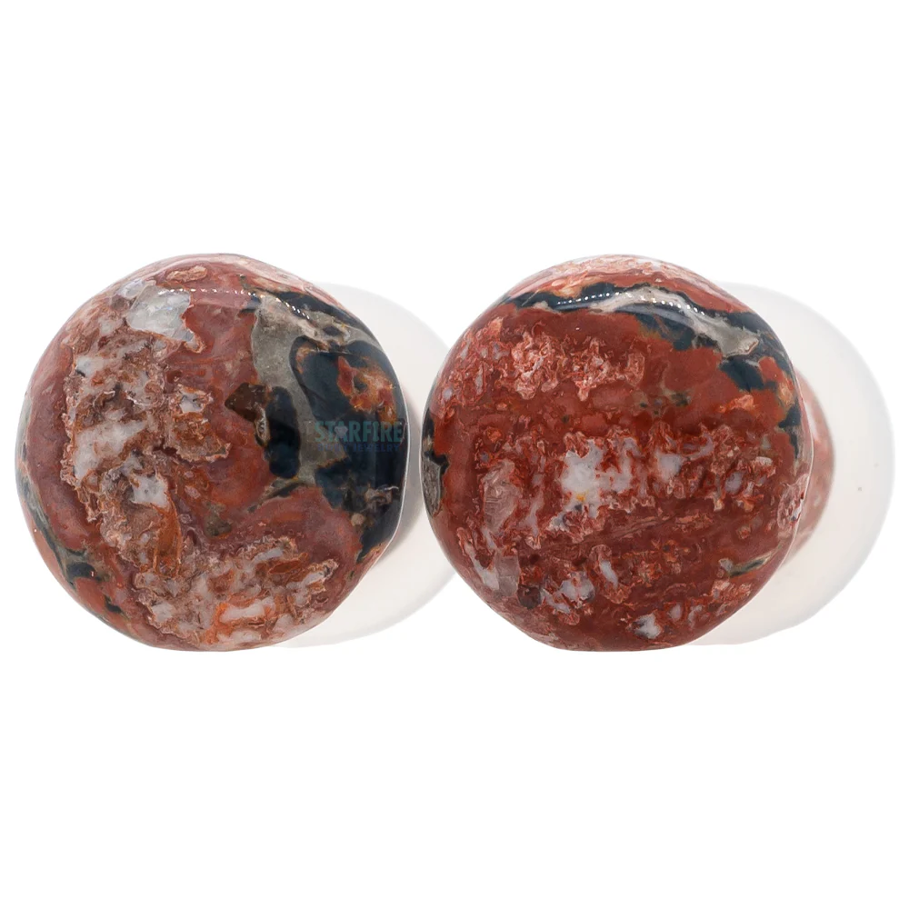 Stone Plugs - Leopardskin Jasper - Image 3