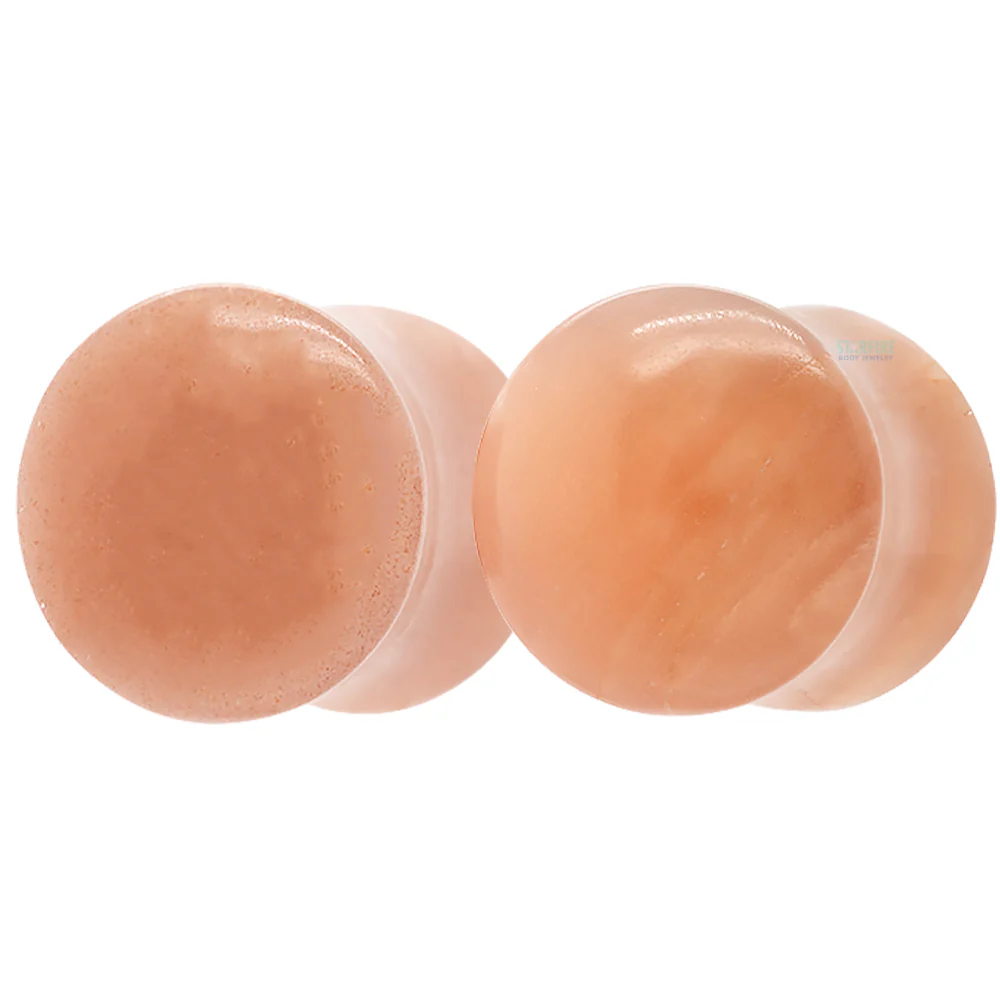 Stone Plugs - Peach Moonstone - Image 3