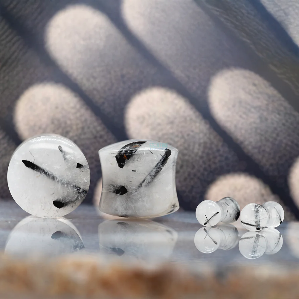 Stone Plugs - Tourmalated Quartz - Image 2