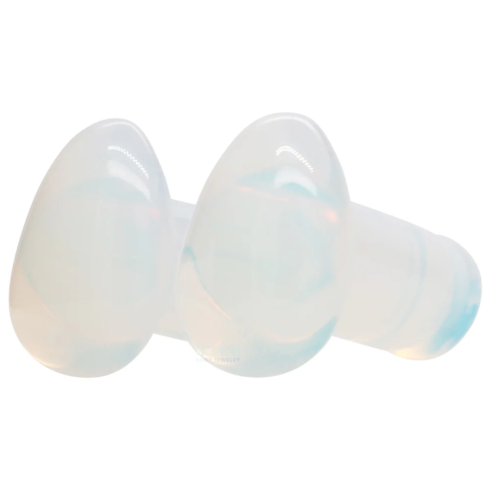 Stone Teardrop Plugs - Opalite - Image 2