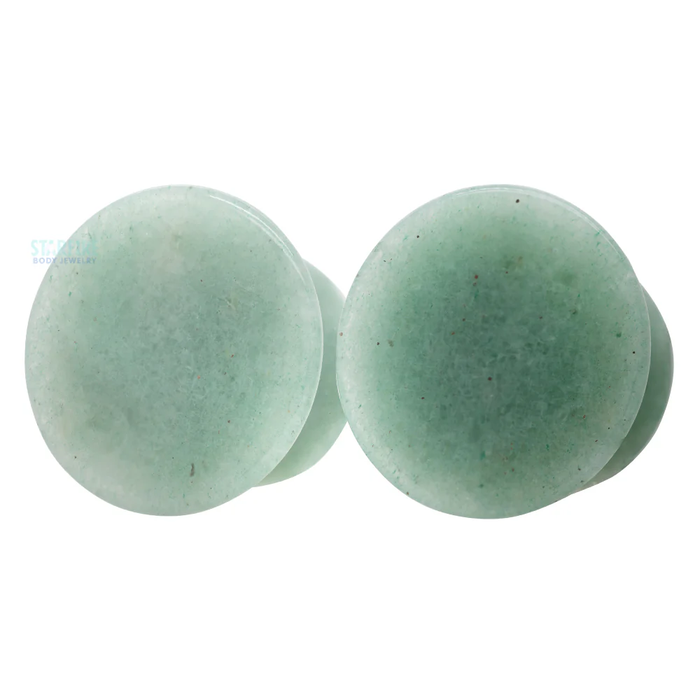 Mayan Style Stone Plugs - Aventurine
