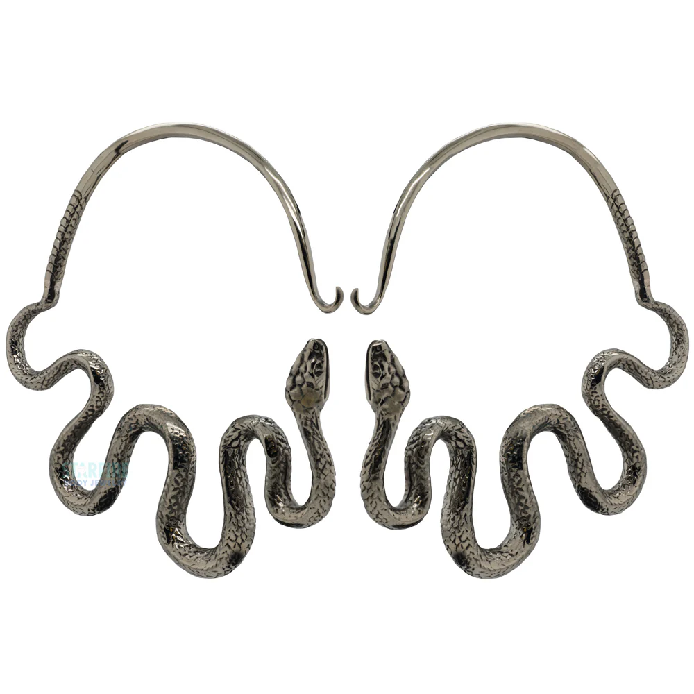 Ouroboros (Snake) Hoops - Image 3