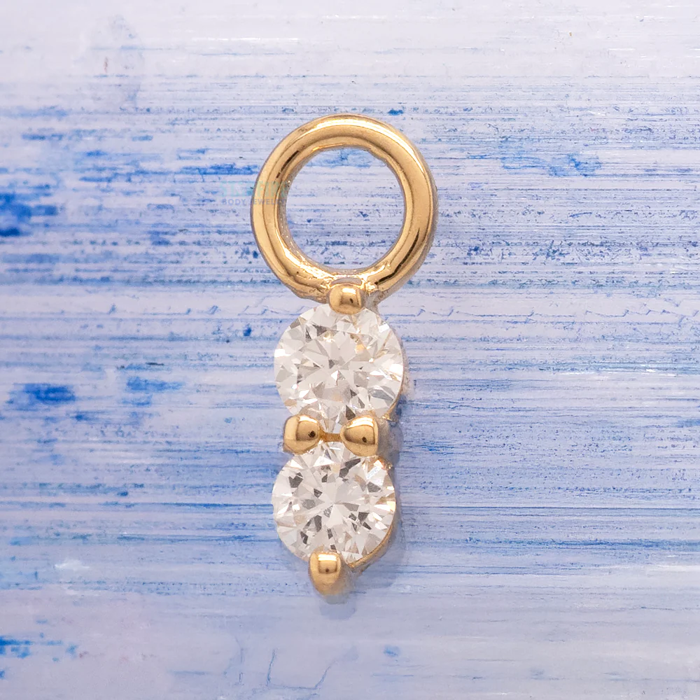 "Aja" Charm in Gold with Gemstones - Image 2