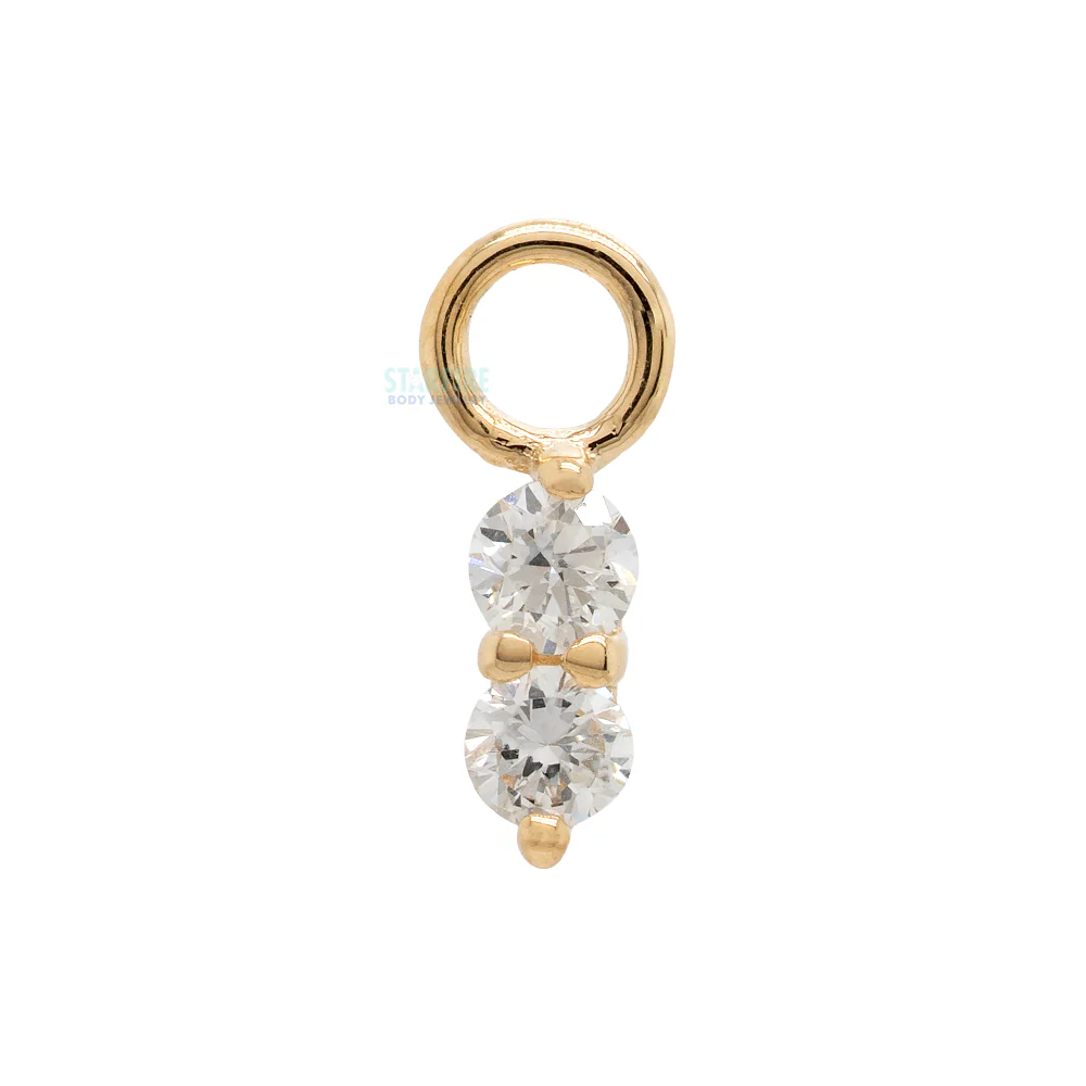 "Aja" Charm in Gold with Gemstones - Image 3
