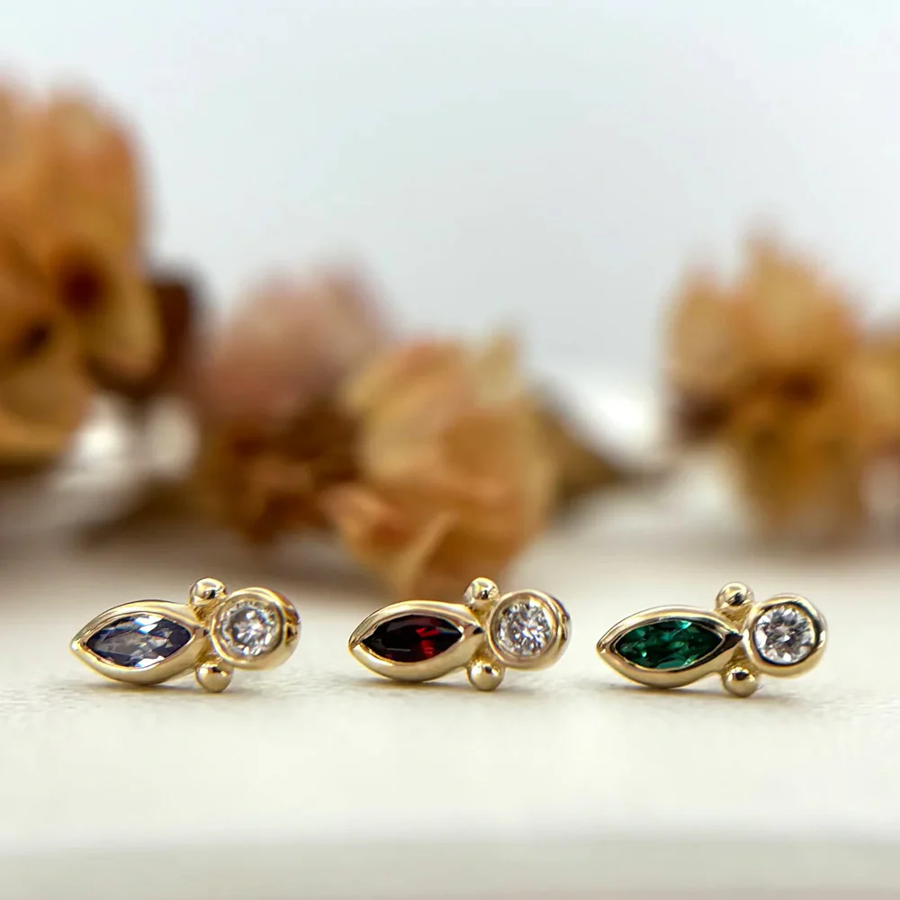 threadless: "Cynthia" End in Gold with Gemstones