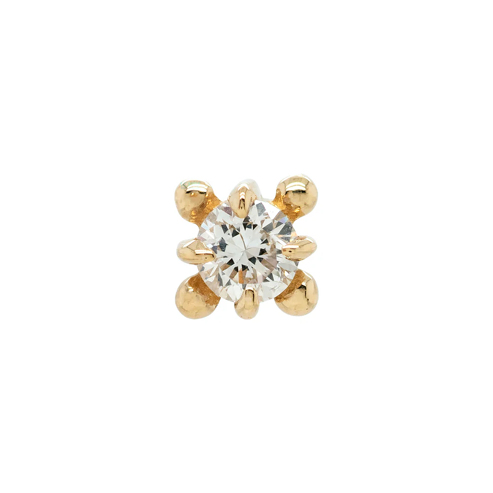 threadless: "Nancy" End in Gold with Gemstone - Image 4