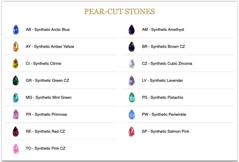 Pear Fan in Yellow Gold with 3 Brilliant-Cut Gems - on flatback - Image 3